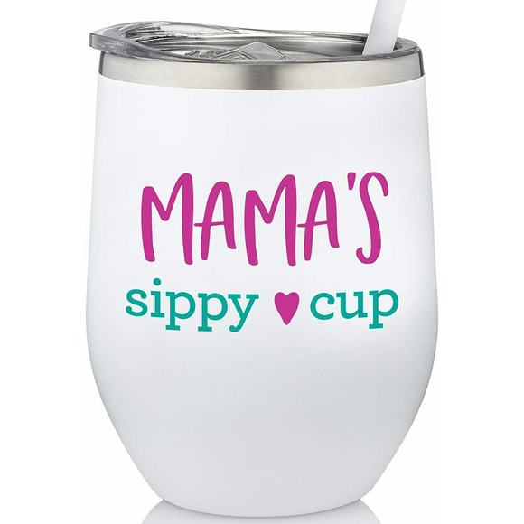 SassyCups Mommy's Sippy Cup | Stainless Steel Stemless Wine Tumbler with Stra... - Picture 8 of 16